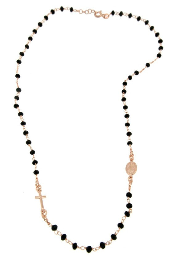 Collana rosario unisex Urania Preziosi in argento e cristalli CLR1018