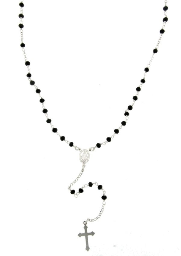 Collana rosario unisex Urania Preziosi in argento e cristalli CLR3000