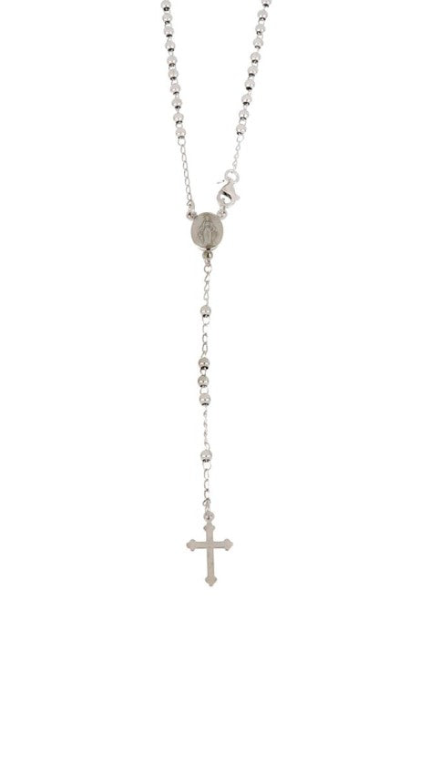 Collana rosario unisex Urania Preziosi in argento CLR3001B