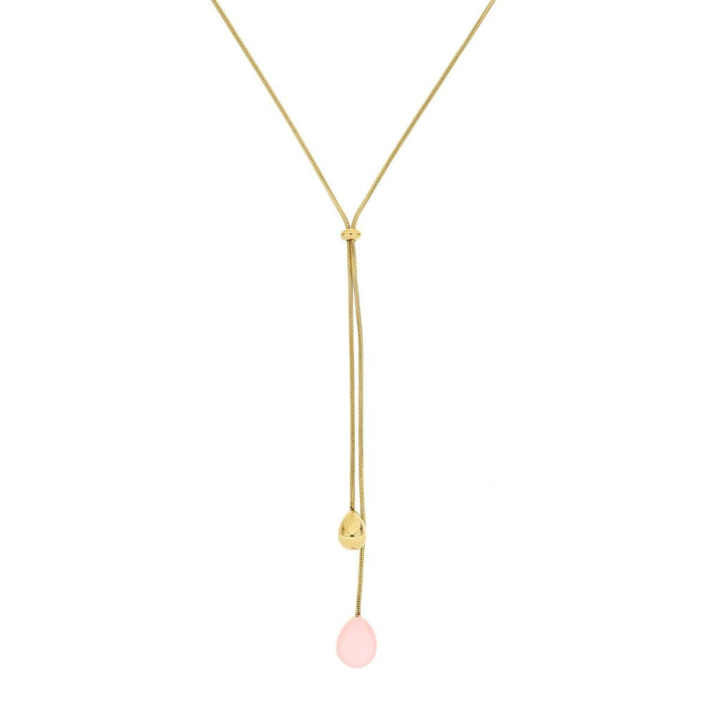 Collana saliscendi donna Urania Preziosi in acciaio dorato CLROR01RSGD