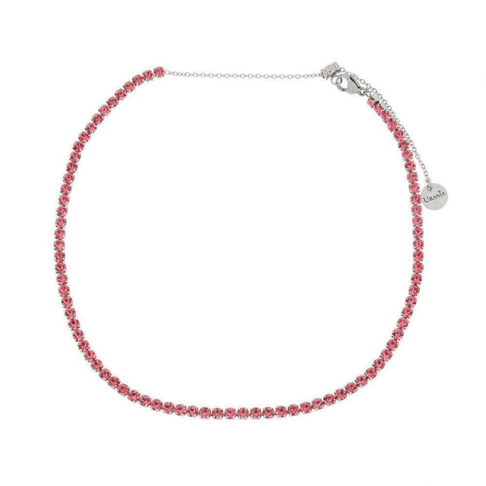 Collana tennis donna Urania Preziosi in acciaio e zirconi rossi CLTE03PK