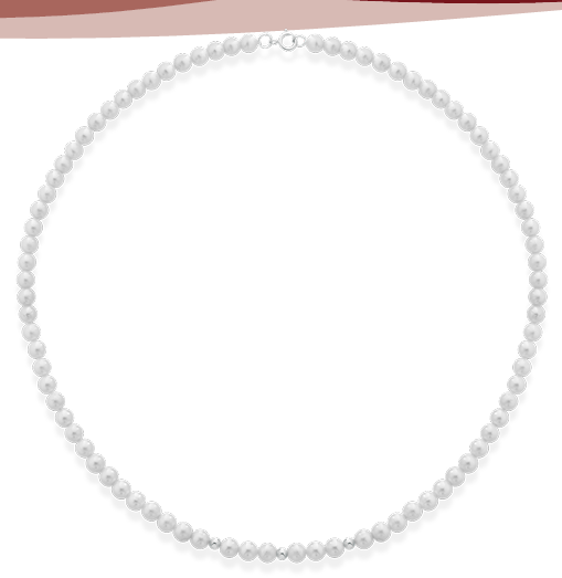 Collana donna Lucciole Gioielli in oro bianco e perle COLLLUC-3OB/9KT
