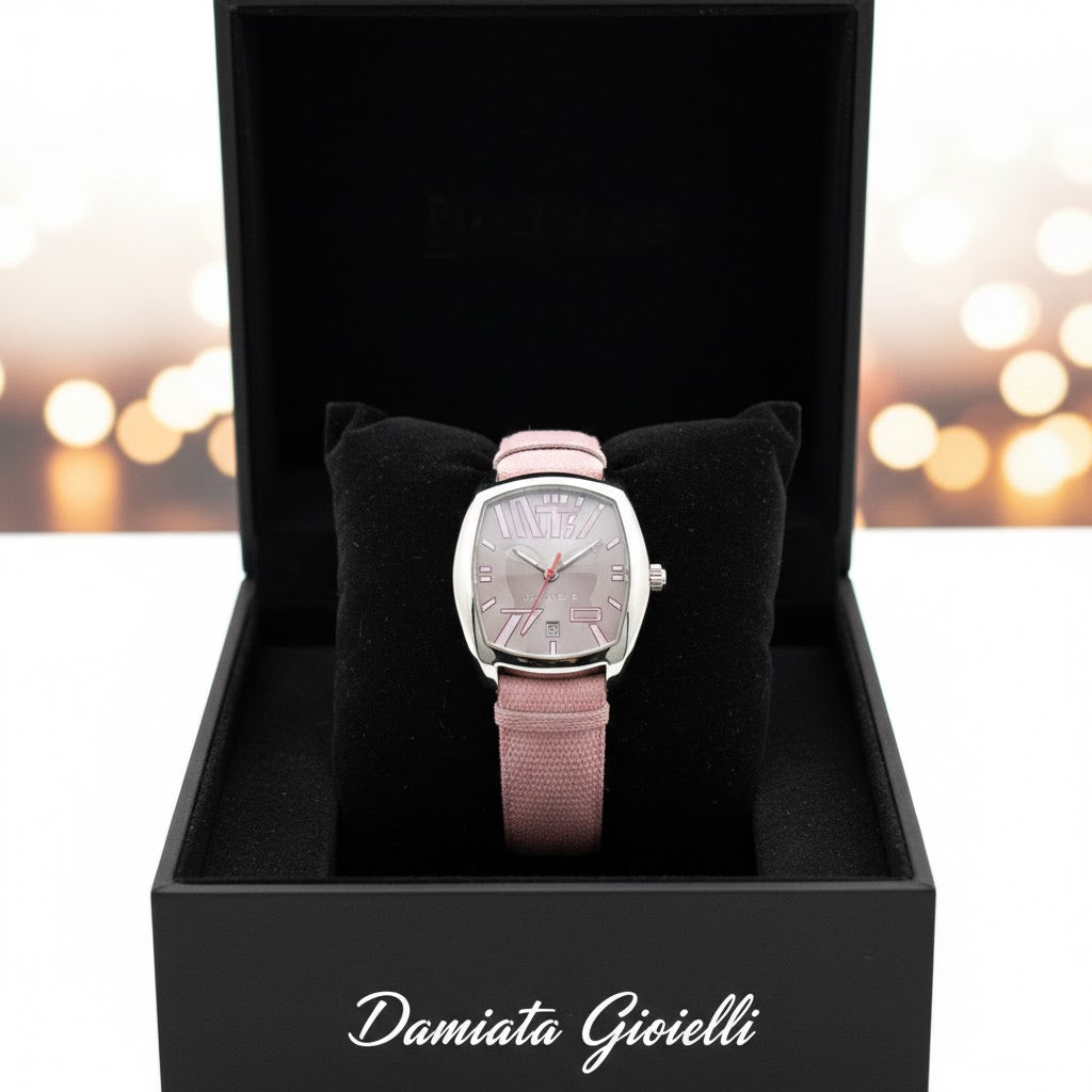 Orologio solo tempo Chronotech donna in acciaio e pelle CT.2039L/23