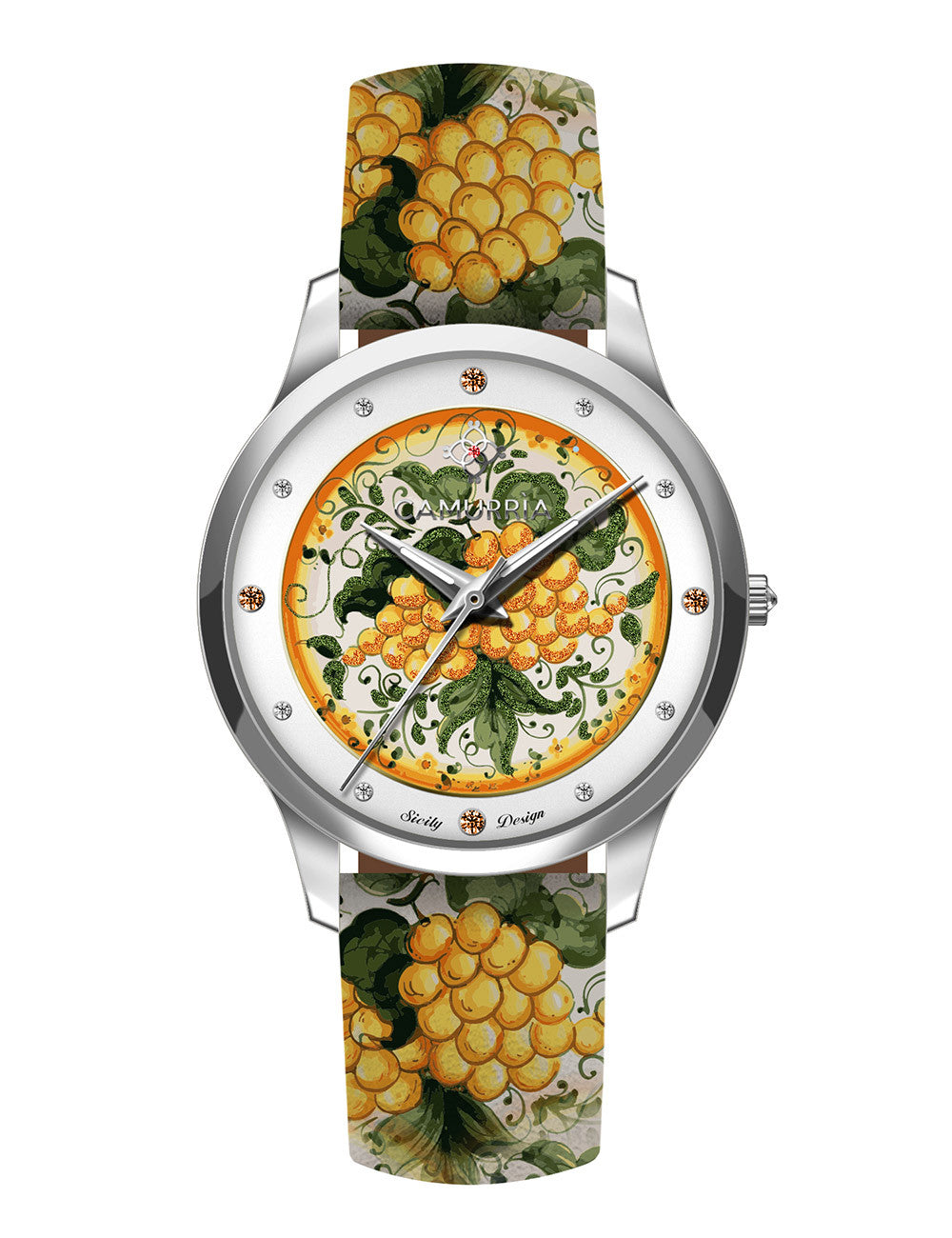 Orologio solo tempo Camurria donna collezione "A RACINA" in acciaio e pelle CW13ST1