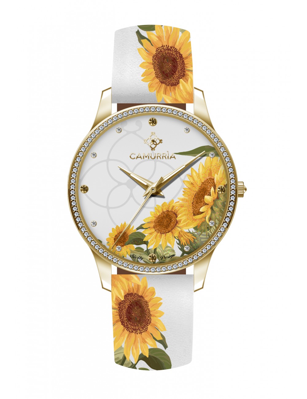 Orologio Camurria donna collezione "SULI DI SICILIA" in acciaio e pelle CW37GT1