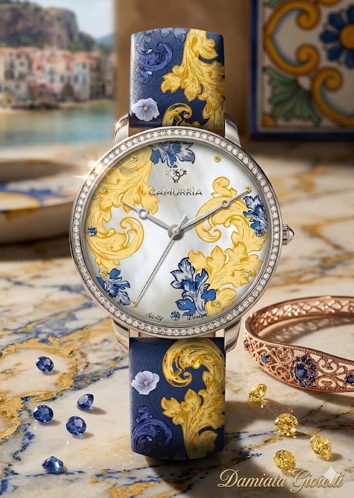 Orologio solo tempo Camurria donna collezione "DAMASCO" in acciaio e pelle CW44ST1