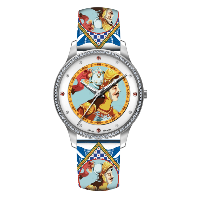 Orologio Camurria donna collezione "U PUPU" in acciaio e pelle CW48ST1