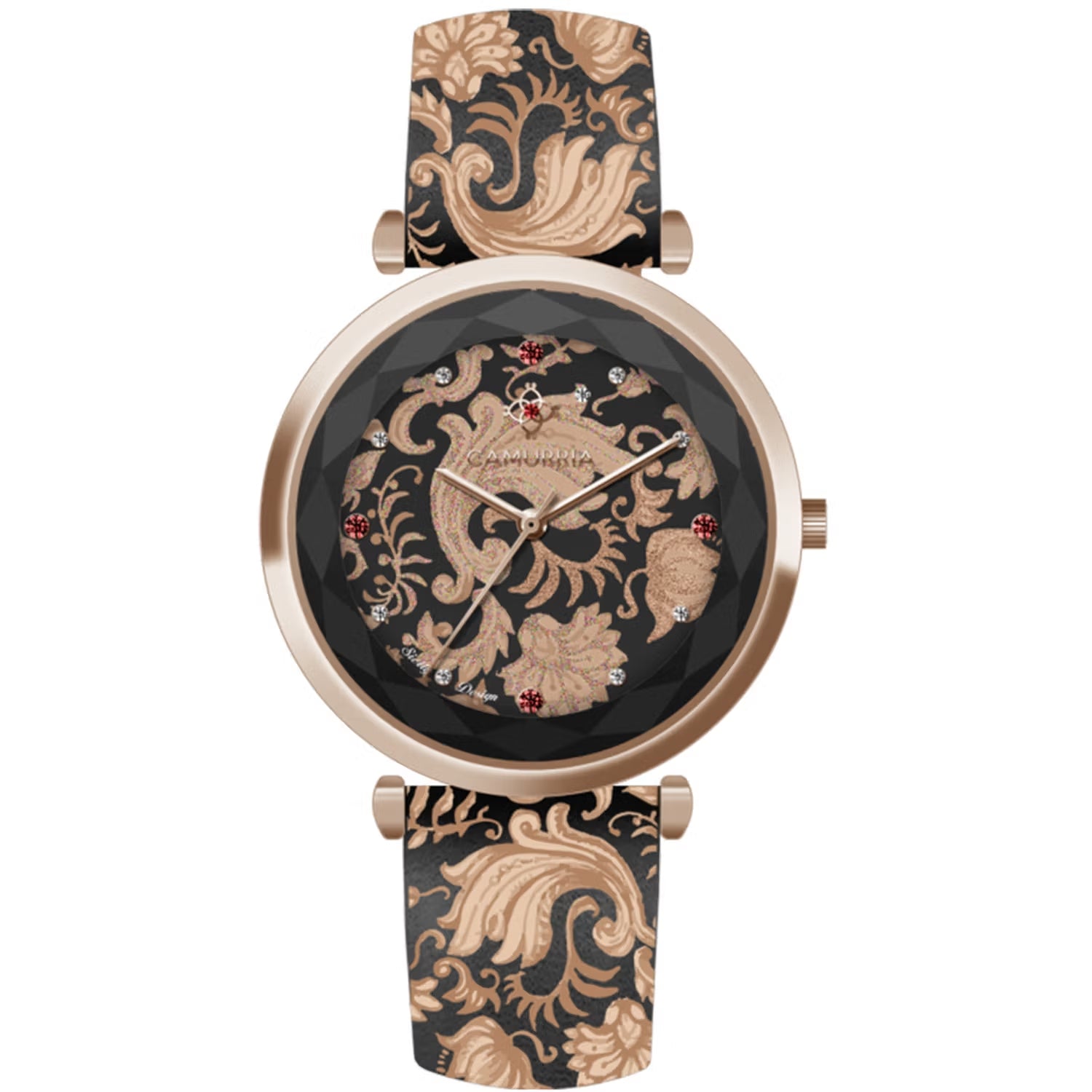 Orologio solo tempo donna Camurria in acciaio e pelle collezione Barocco CW57RT1