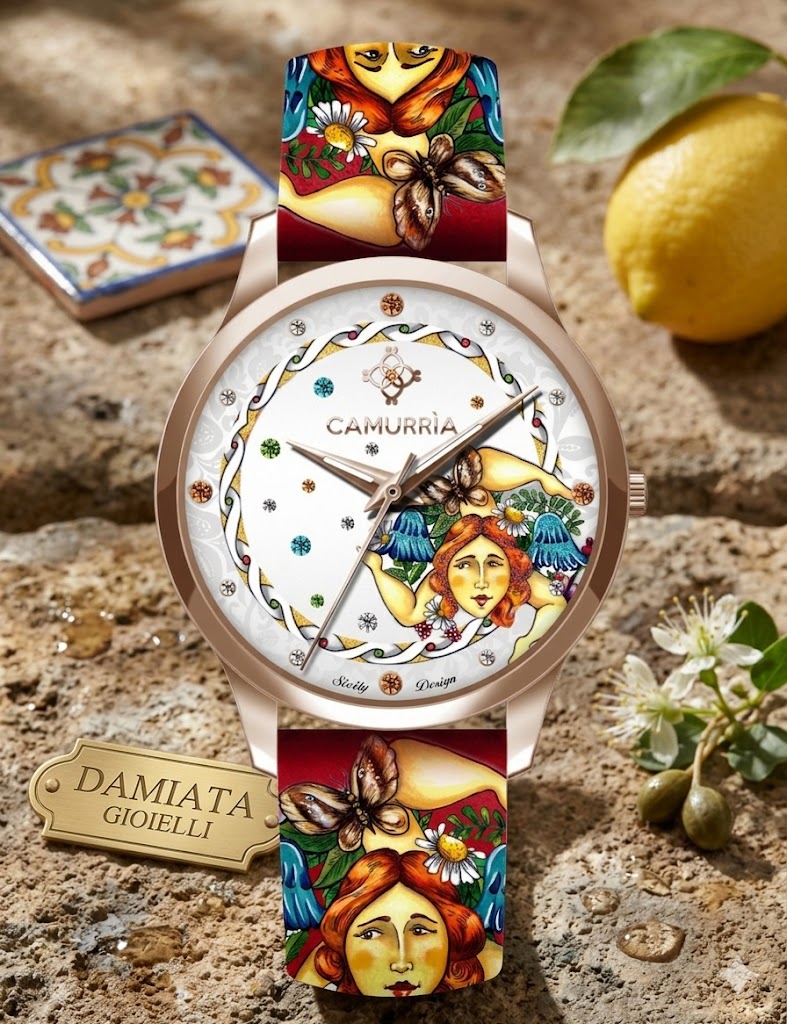 Orologio Camurria donna collezione "A TRINACRIA" in acciaio e pelle CW62RT1