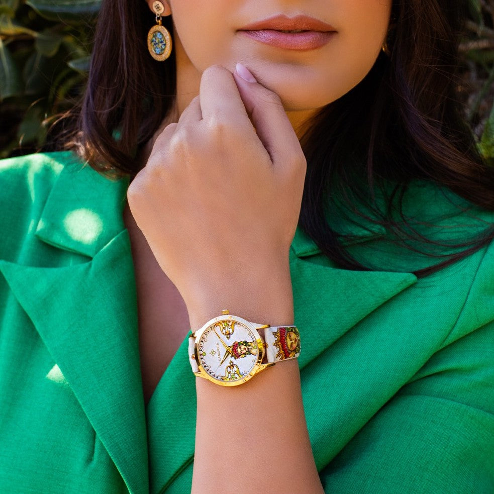 Orologio solo tempo donna Camurria in acciaio e pelle CW63GT1