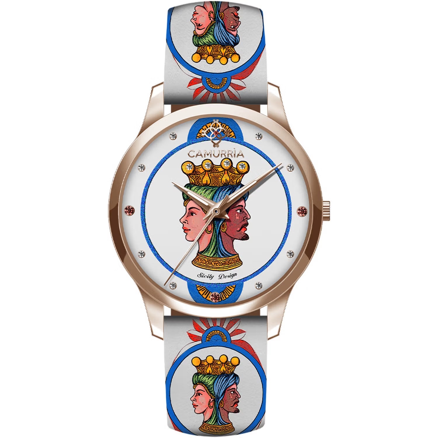 Orologio solo tempo donna Camurria in acciaio e pelle collezione I BEDDI CWD01RT1