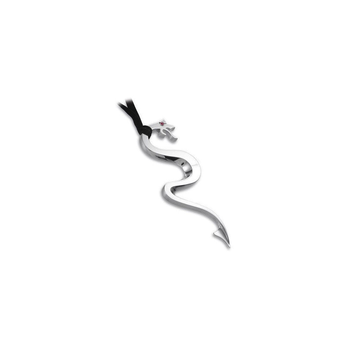 Collana serpente Brosway donna in acciaio e cordino nero DK01