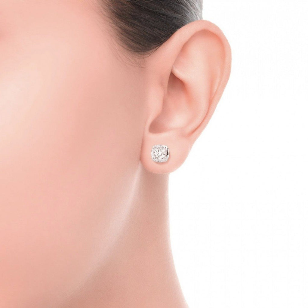 Orecchini punto luce donna Recarlo in oro e diamanti E01PX001/023
