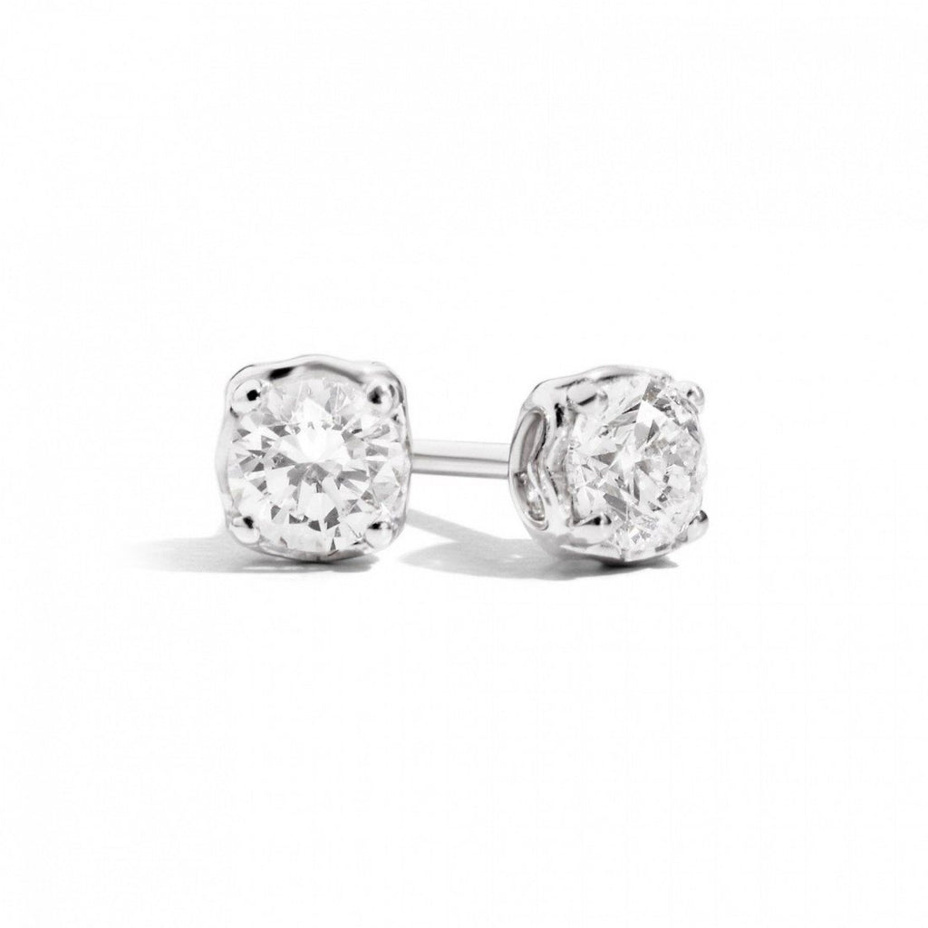 Orecchini punto luce donna Recarlo in oro e diamanti E01PX001/023