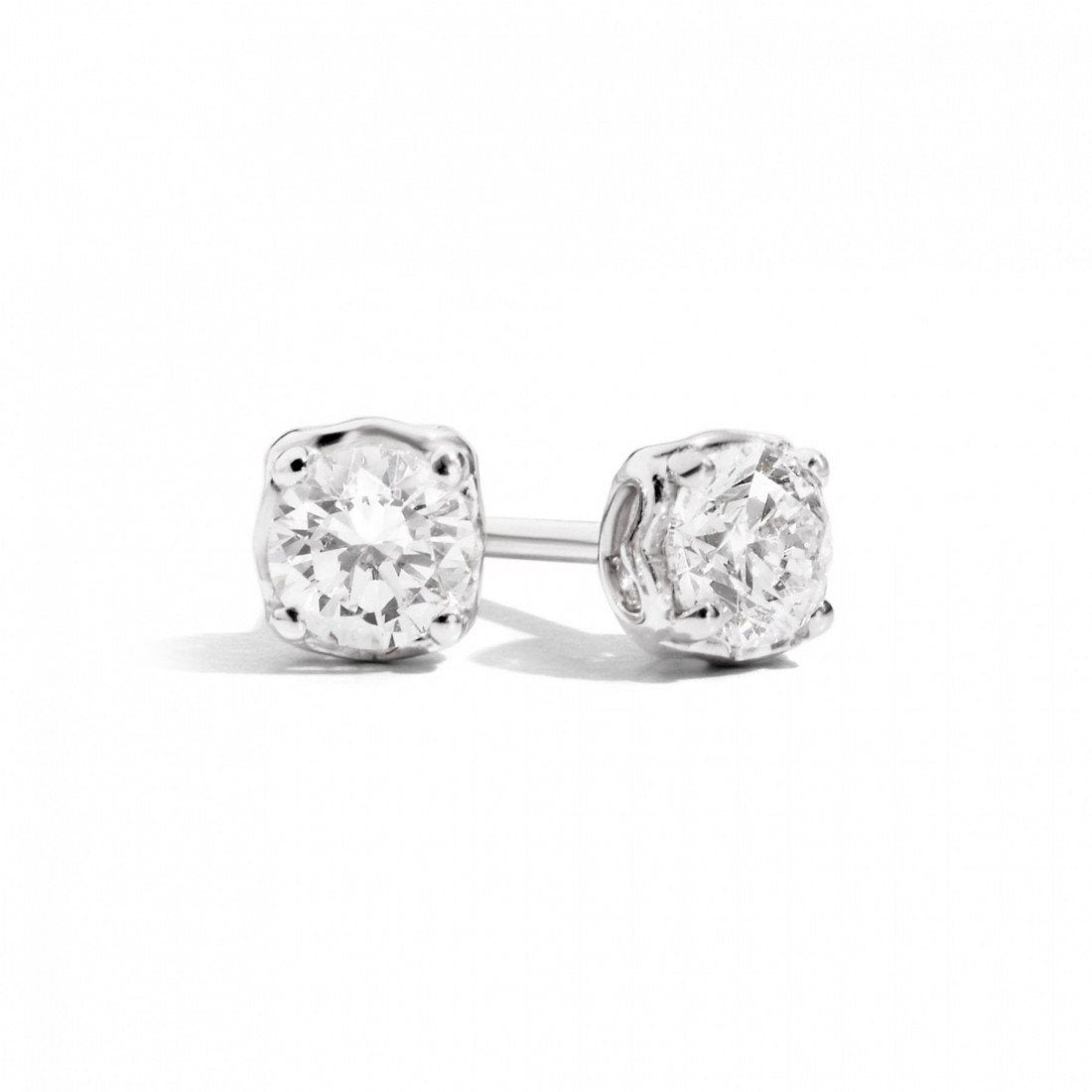 Orecchini punto luce donna Recarlo in oro e diamanti E01PX001/023