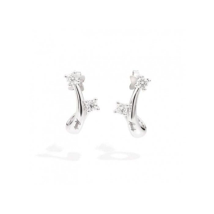 Orecchini bilogy donna Recarlo in oro bianco e diamanti E02CO341/066