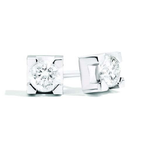 Orecchini punto luce donna Recarlo in oro e diamanti E30PX265/022