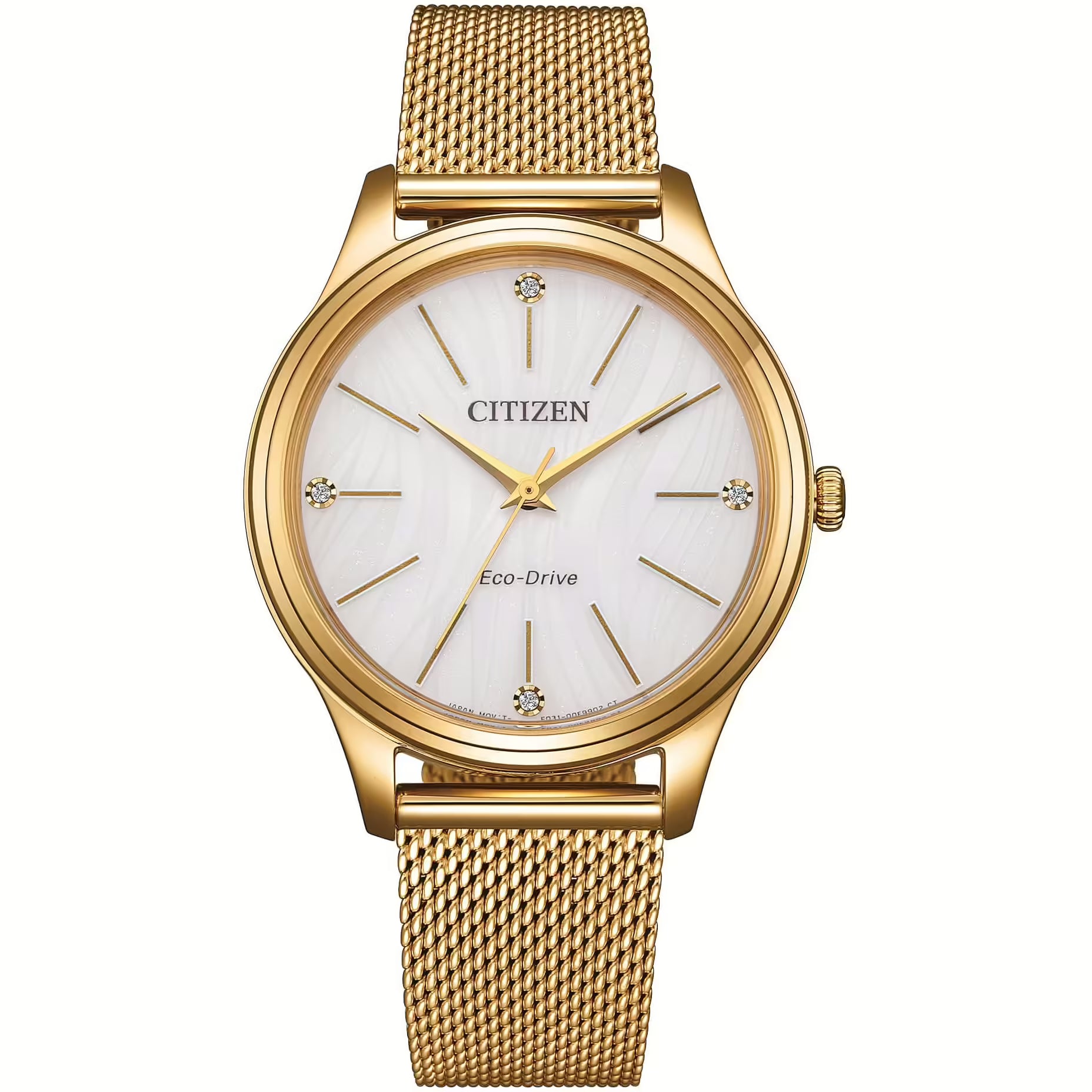 Orologio Citizen donna collezione "OF" in acciaio dorato e cristalli EM1222-87A