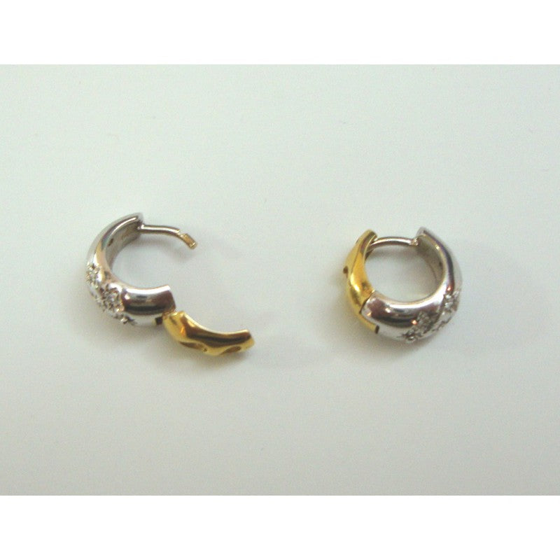 Orecchini a cerchio donna Nimei in oro bianco e diamanti ERD116