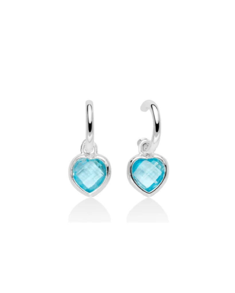Orecchini a cuore donna Miluna in argento con topazi ERD2568