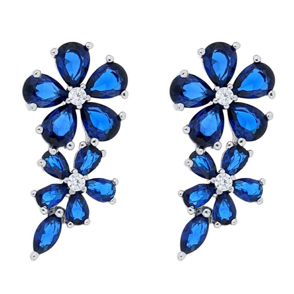 Orecchini pendenti a fiore donna Urania Preziosi in argento e zirconi ESI1001ZF