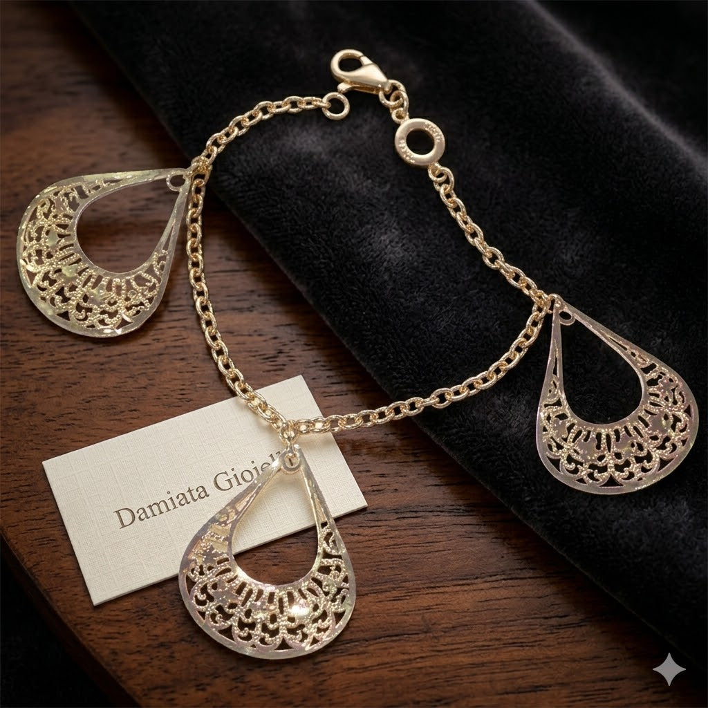 Bracciale donna Fibi Gioielli in bronzo dorato e charm FB507-G
