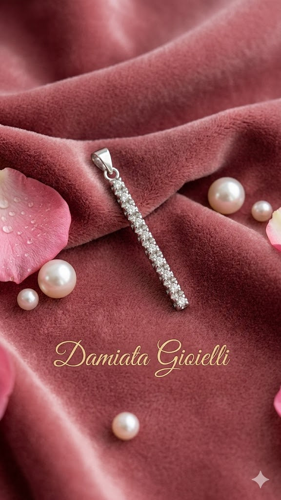 Ciondolo donna Orelù in oro bianco e diamanti ref. FEMIXRZTOT