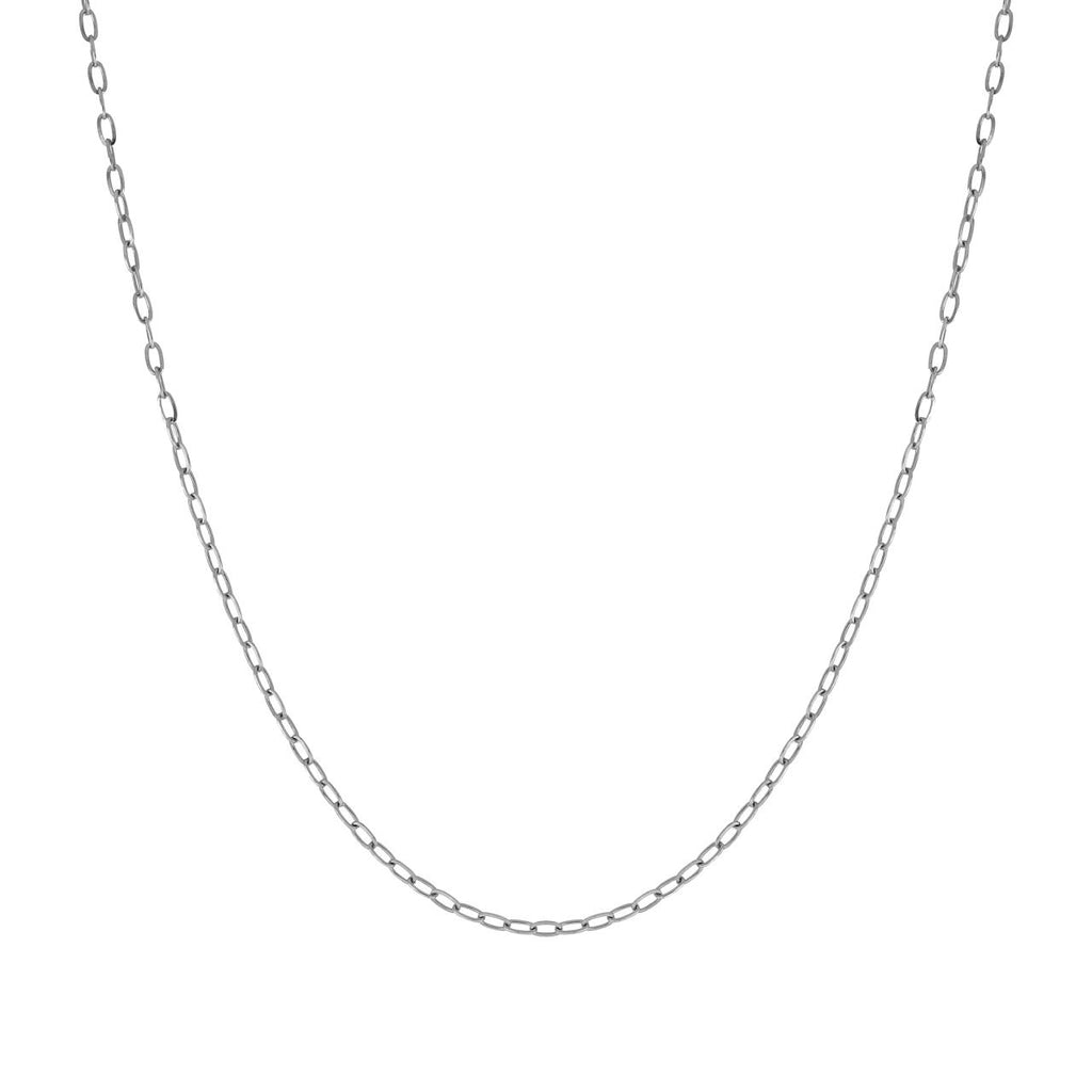 Girocollo a catena unisex IGOLD in oro bianco G061OQ