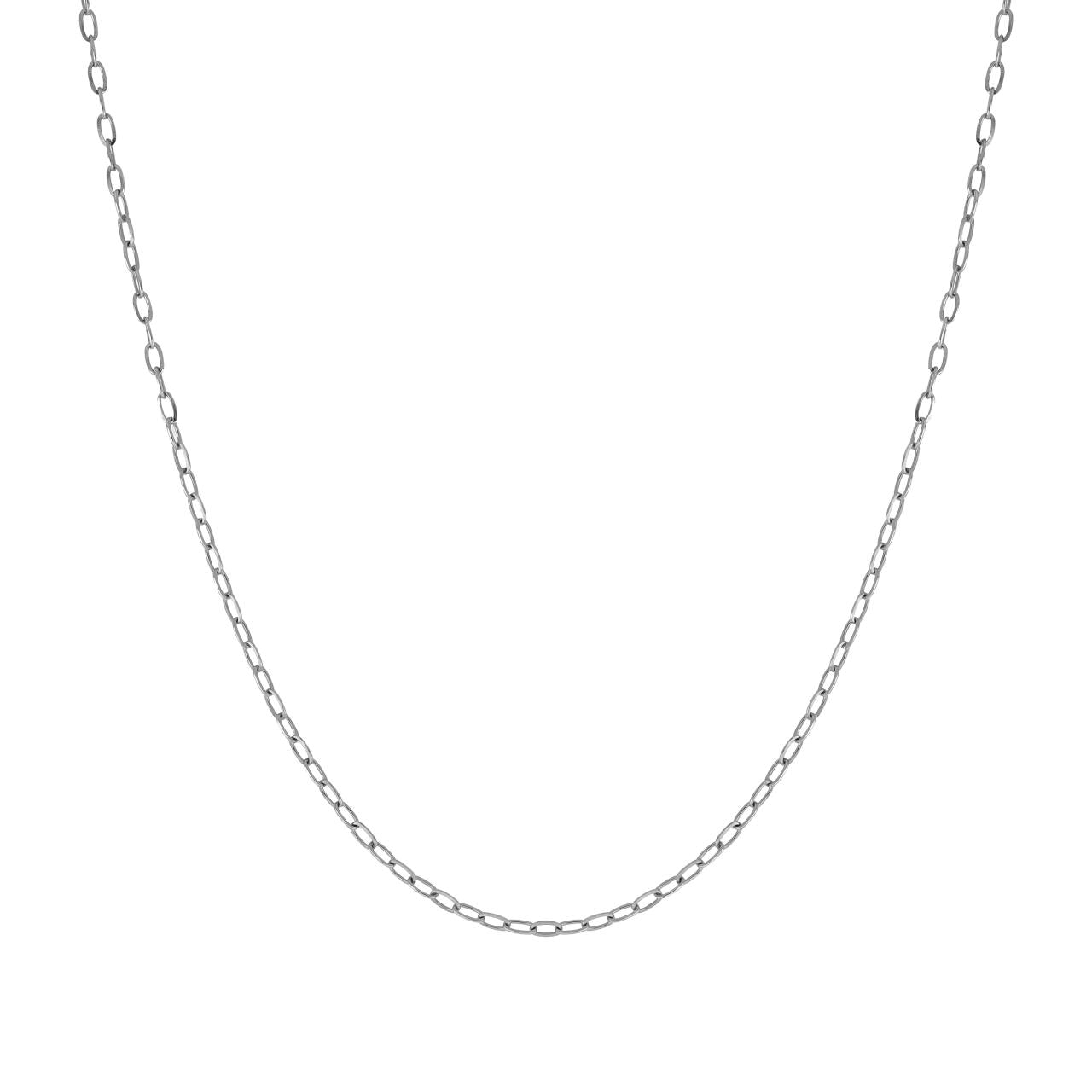 Girocollo a catena unisex IGOLD in oro bianco G061OQ
