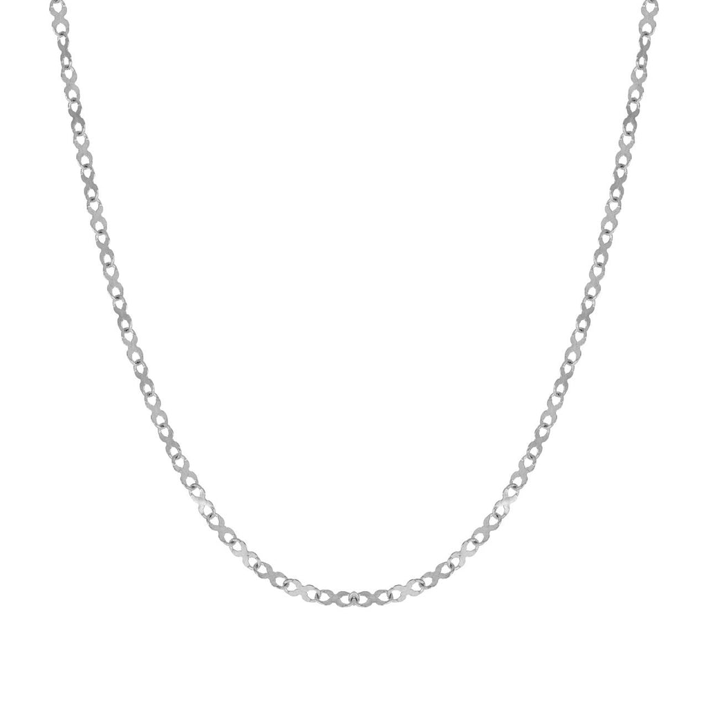 Girocollo a catena unisex IGOLD in oro bianco G071OQ