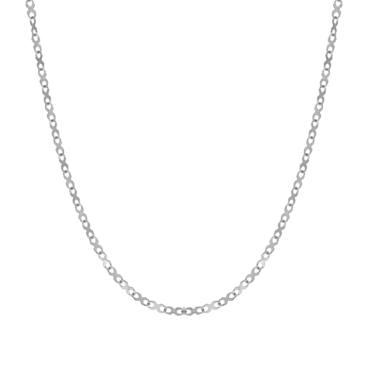 Girocollo a catena unisex IGOLD in oro bianco G071OQ