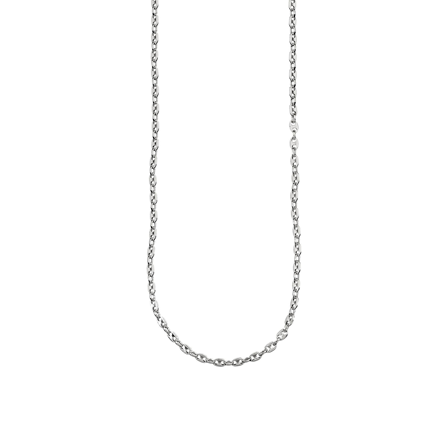 Collana a catena Dodo Mariani unisex in argento, lunghezza 50 cm. G154/50