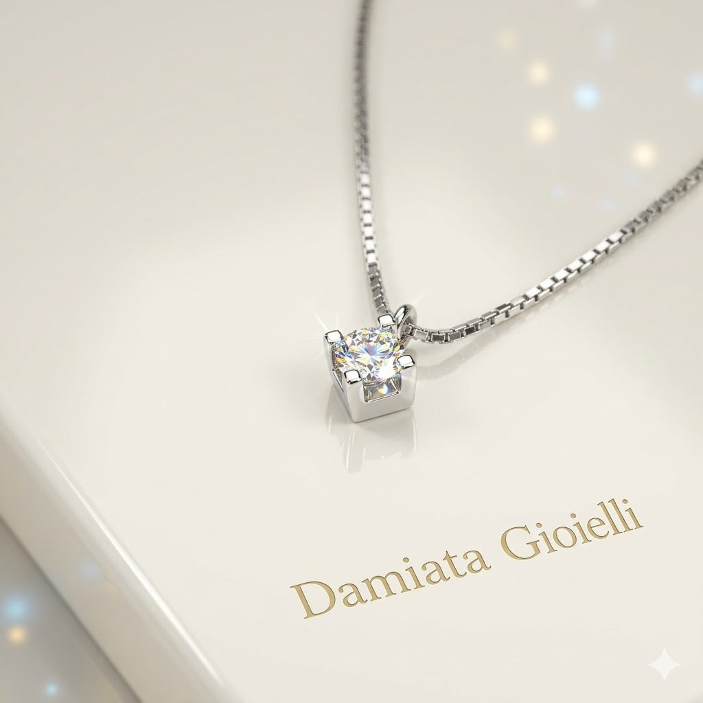 Collana donna Giorgio Visconti in oro bianco e diamante GB37176F