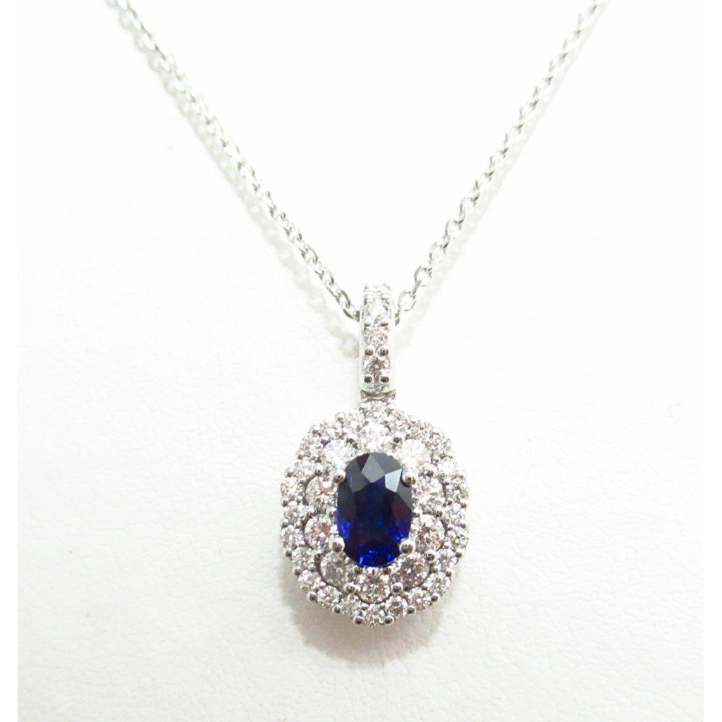 Collana donna Giorgio Visconti in oro bianco, diamanti e zaffiro GB38963BZ