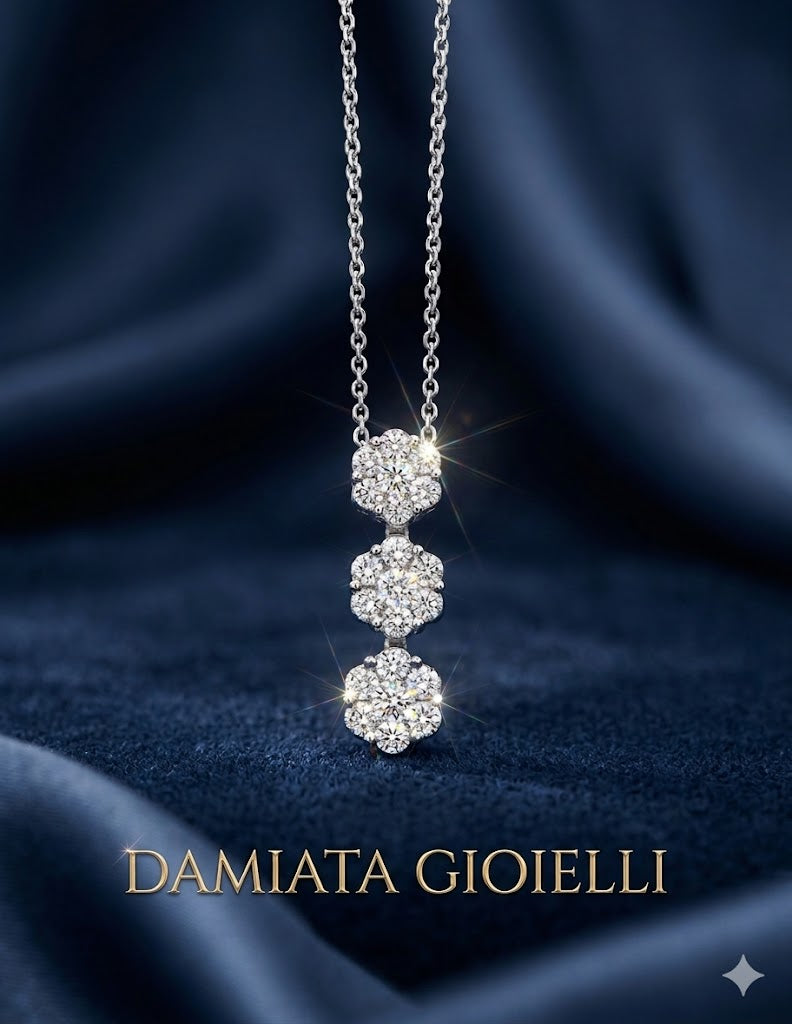 Collana donna Giorgio Visconti in oro bianco e diamanti GBX33023