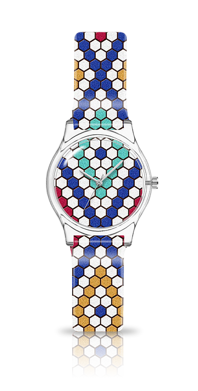 Orologio solo tempo donna Jacob Mille Geometric in silicone