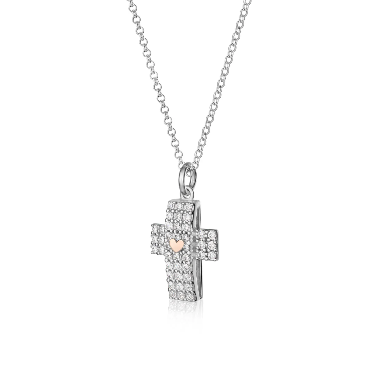 Collana croce donna Roberto Giannotti in argento e zirconi GIA446
