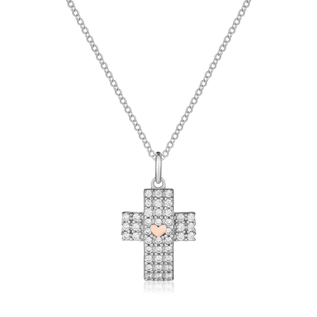 Collana croce donna Roberto Giannotti in argento e zirconi GIA446
