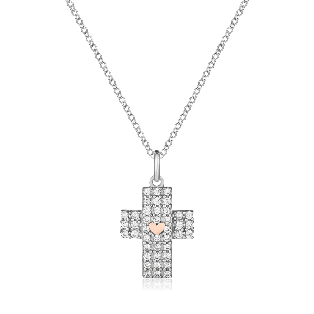 Collana croce donna Roberto Giannotti in argento e zirconi GIA446