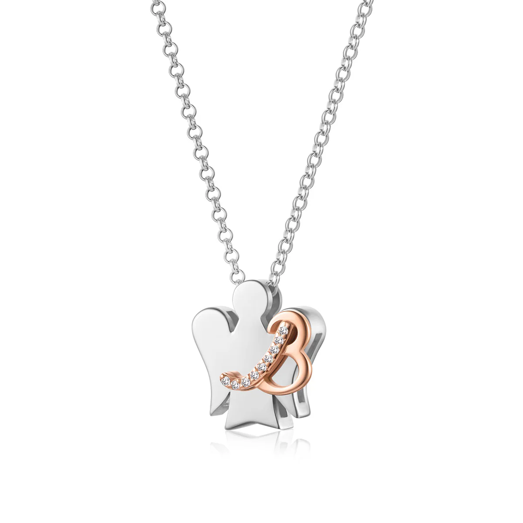 Collana con iniziale B donna Roberto Giannotti Donna in argento bicolore e zirconi GIA500B