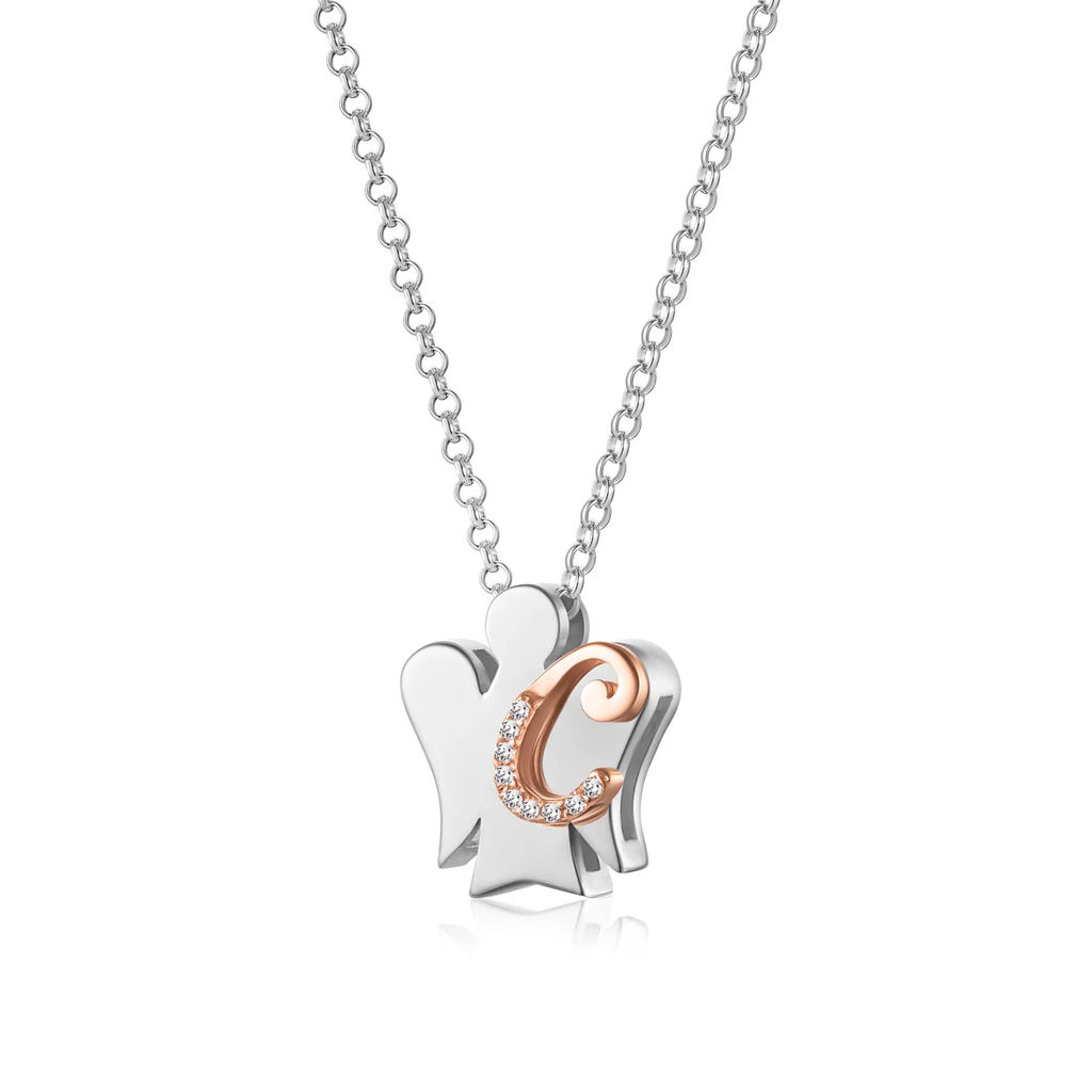 Collana con iniziale C donna Roberto Giannotti Donna in argento bicolore e zirconi GIA500C