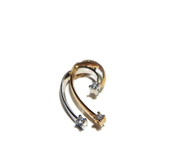 Collana Comete donna in oro bicolore e diamanti GLB525