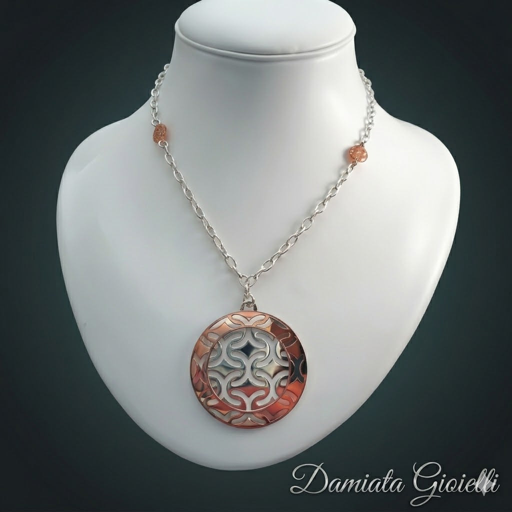 Collana Boccadamo donna in argento bicolore GR325