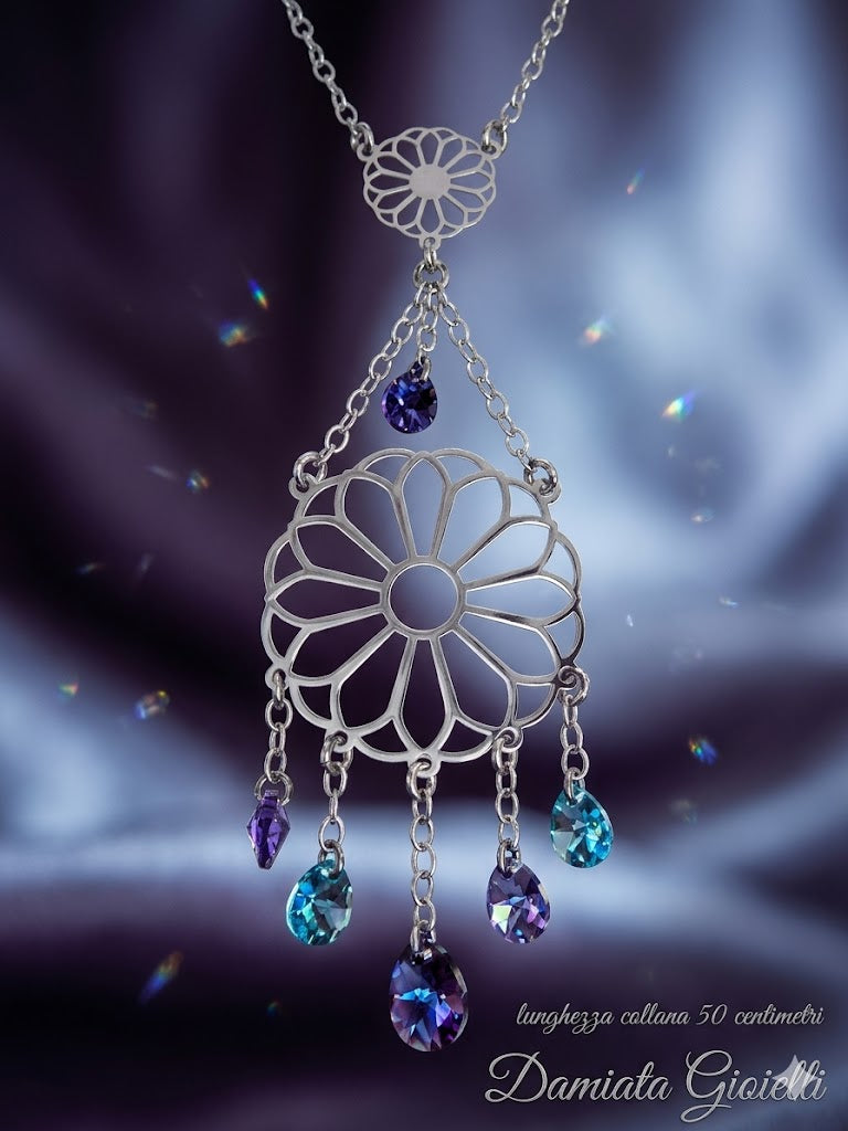 Collana Boccadamo donna in argento e cristalli GR338
