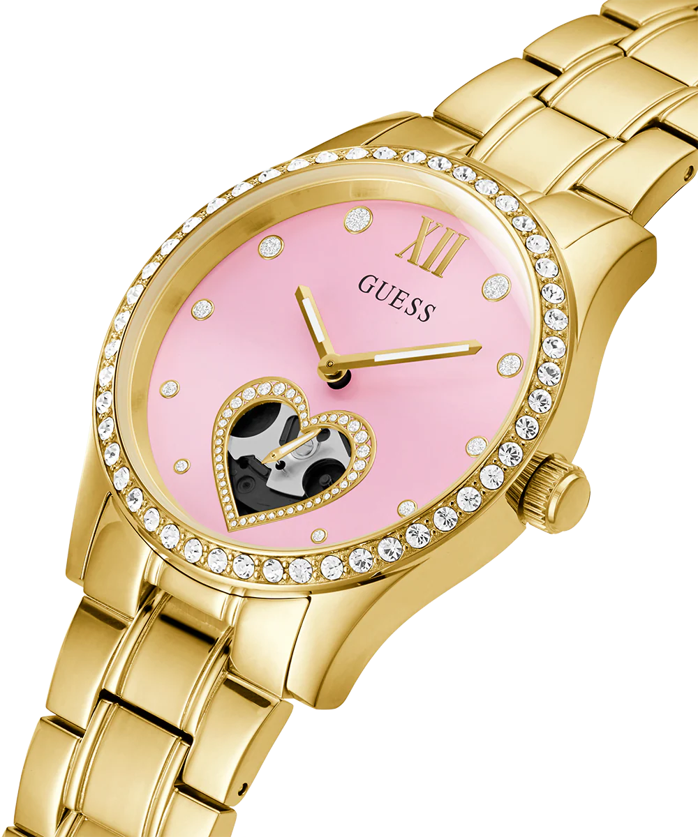 Orologio solo tempo donna Guess collezione Be Loved in metallo rosè GW0380L2