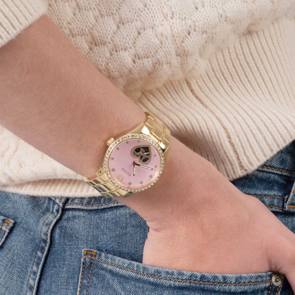 Orologio solo tempo donna Guess collezione Be Loved in metallo rosè GW0380L2