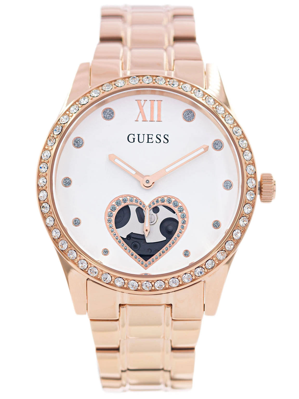 Orologio solo tempo donna Guess collezione Be Loved in metallo rosè GW0380L3