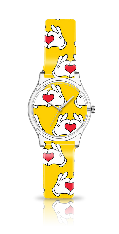 Orologio solo tempo donna Jacob Mille Heart in silicone