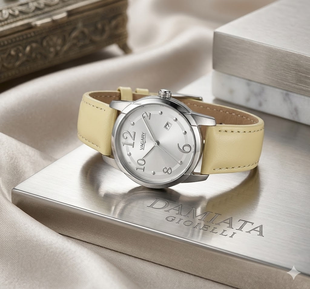 Orologio solo tempo donna Vagary in acciaio e pelle IE6-601-20