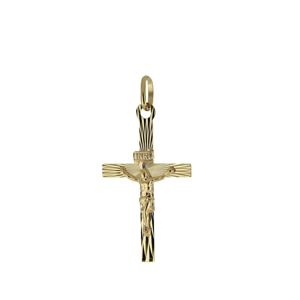 Ciondolo a croce unisex IGOLD in oro giallo J2M2OU